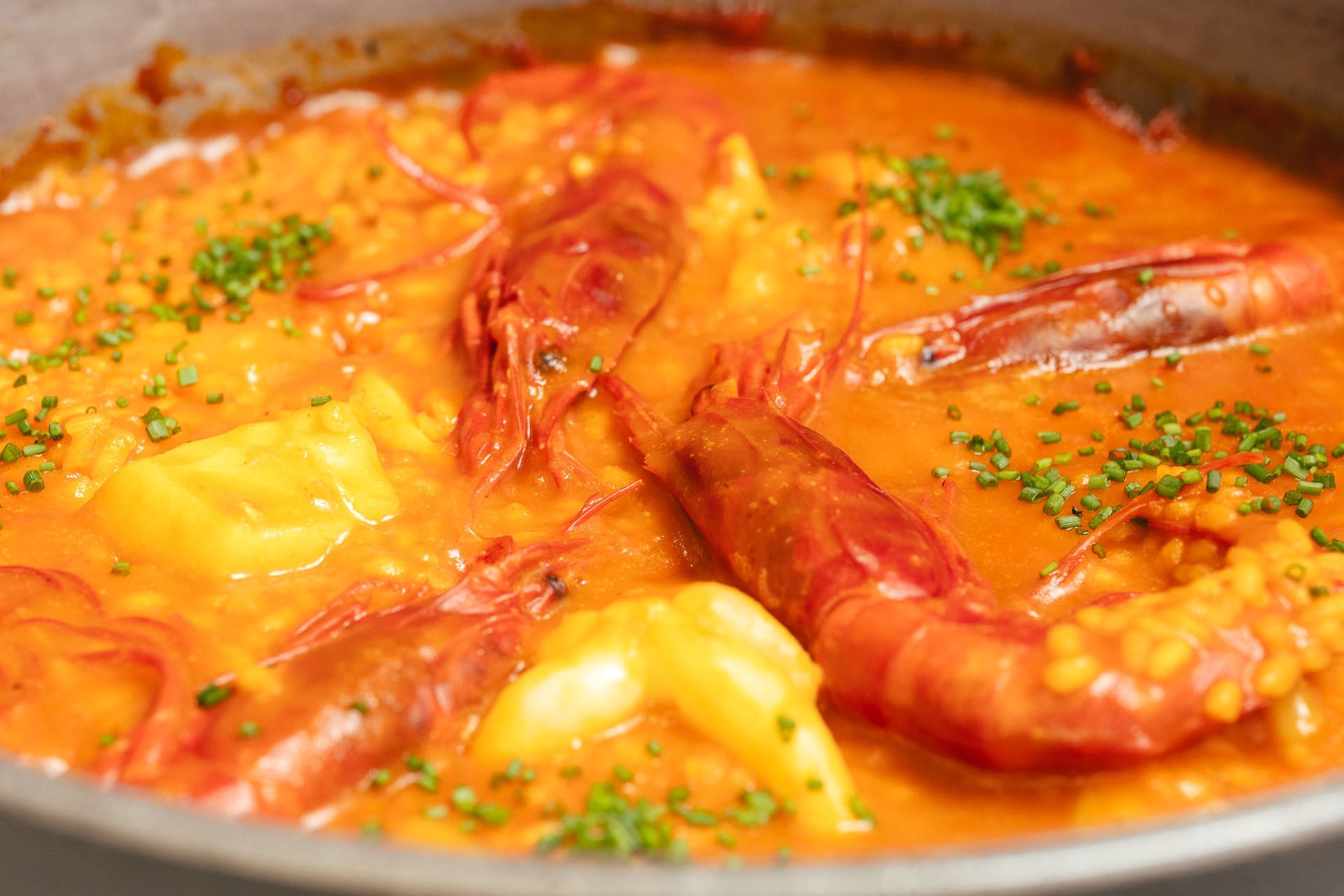 Arroz con carabineros, Restaurante Cruz Blanca las Murallas
