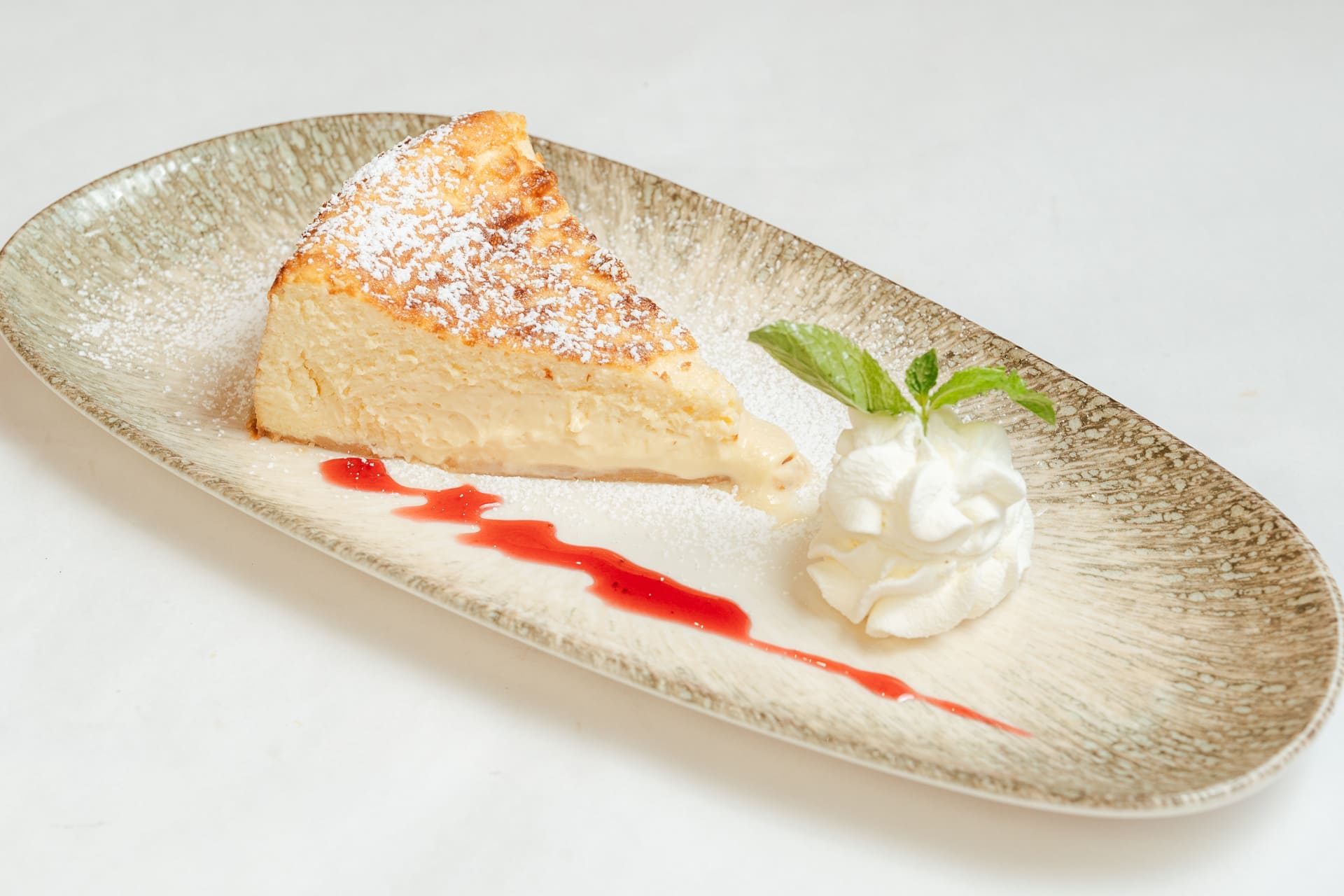 Postre, Tarta de Queso casera, Restaurante, Cruz Blanca Las Murallas