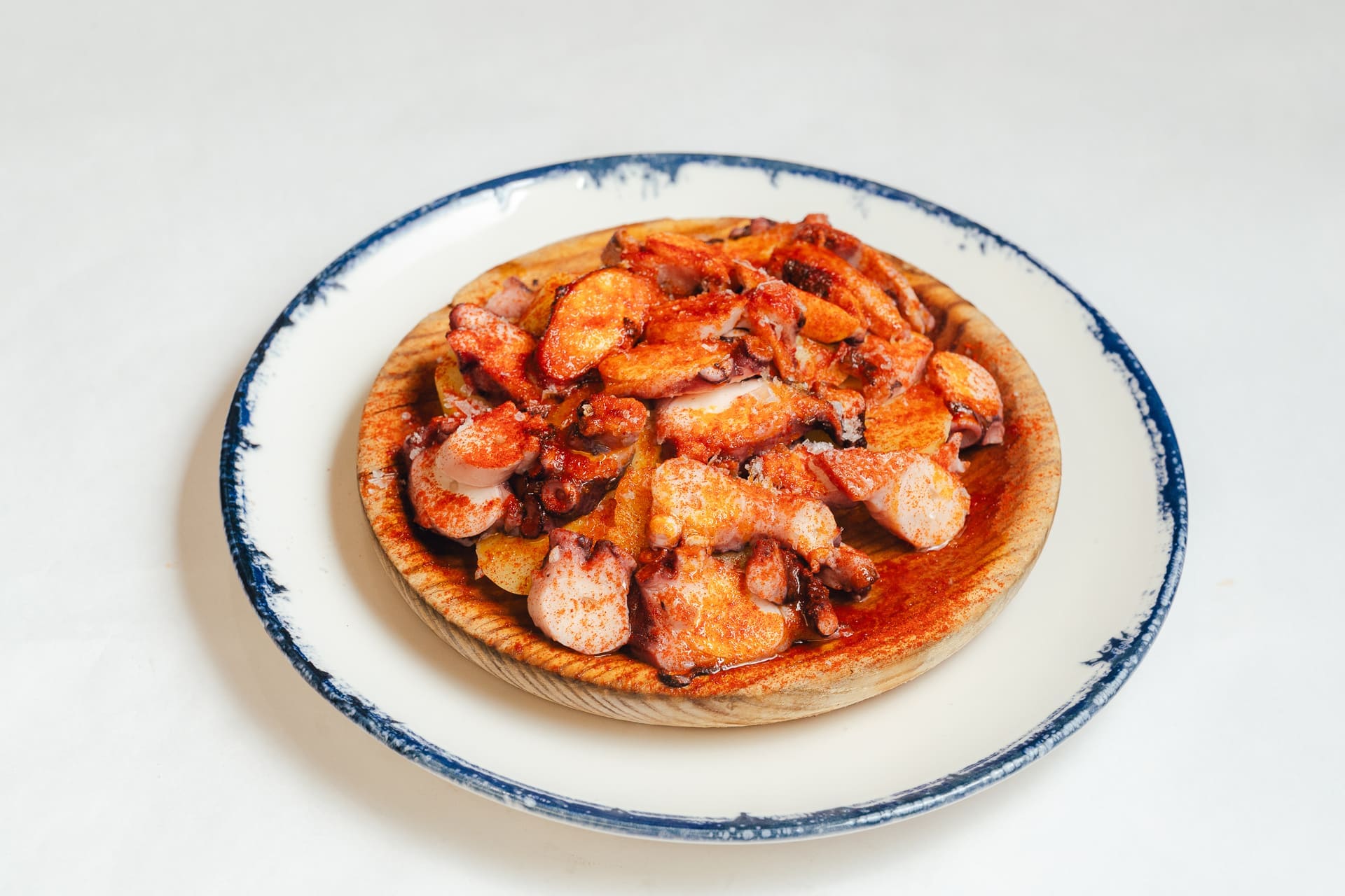 Pulpo a la gallega, Restaurante, Cruz Blanca Las Murallas, Madrid