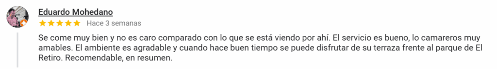 Reseña Eduardo Restaurante Las Murallas Cruz Blanca 